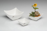 CURVE square porcelain bowl