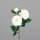 Gartenrose mit 3 Blüten, white, 24/144