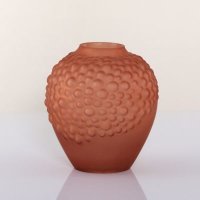 Glas Vase, 20 cm, rosee, 4/24