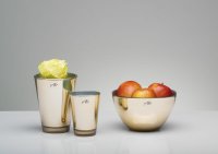 konische Vase/Schale champagner MIRROR